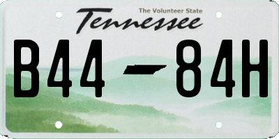 TN license plate B4484H