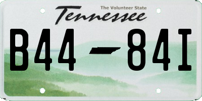 TN license plate B4484I