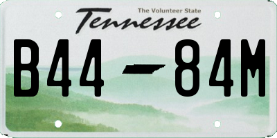 TN license plate B4484M