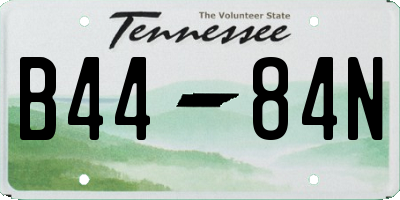 TN license plate B4484N