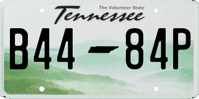 TN license plate B4484P