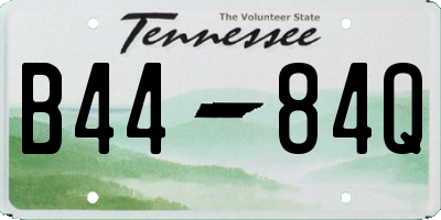 TN license plate B4484Q