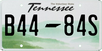 TN license plate B4484S
