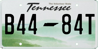 TN license plate B4484T