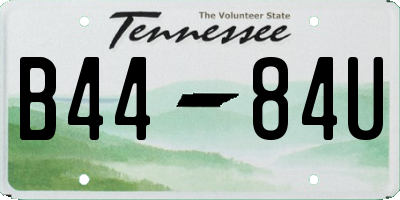 TN license plate B4484U