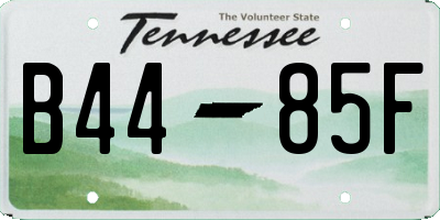 TN license plate B4485F