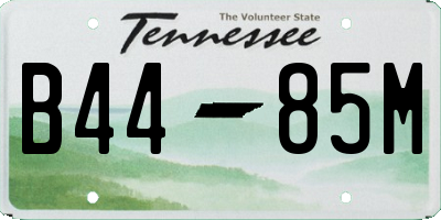 TN license plate B4485M