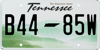 TN license plate B4485W