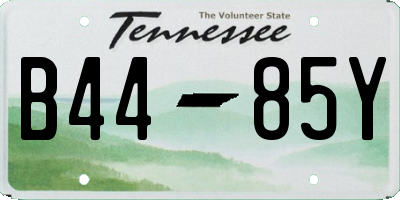 TN license plate B4485Y