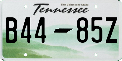TN license plate B4485Z