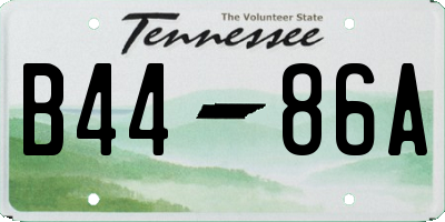 TN license plate B4486A