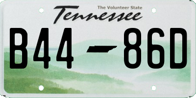 TN license plate B4486D