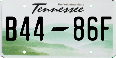 TN license plate B4486F