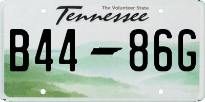 TN license plate B4486G