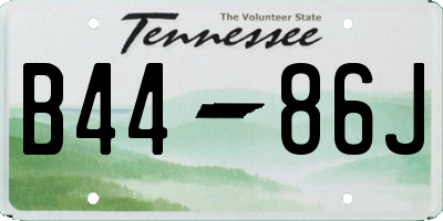 TN license plate B4486J