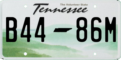 TN license plate B4486M