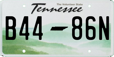 TN license plate B4486N