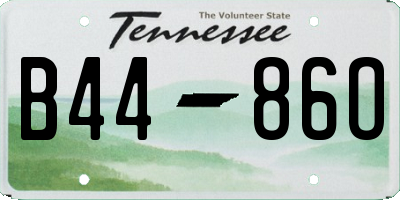 TN license plate B4486O