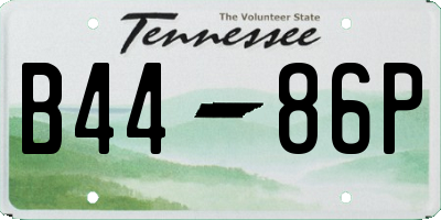 TN license plate B4486P