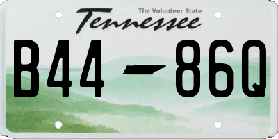 TN license plate B4486Q