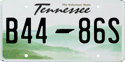 TN license plate B4486S