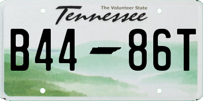 TN license plate B4486T