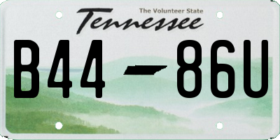 TN license plate B4486U