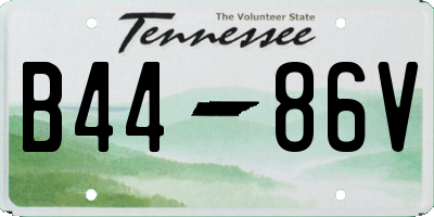 TN license plate B4486V