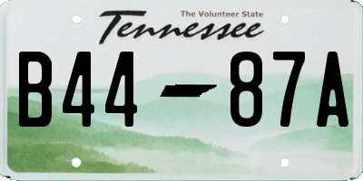 TN license plate B4487A