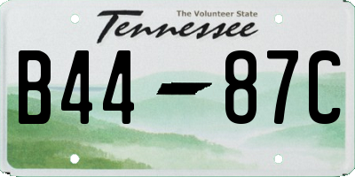 TN license plate B4487C