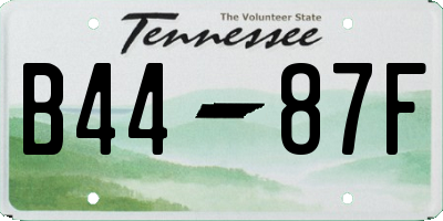 TN license plate B4487F