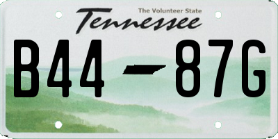 TN license plate B4487G