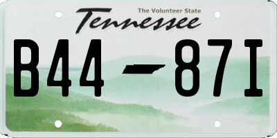 TN license plate B4487I