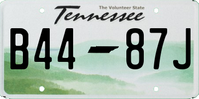 TN license plate B4487J