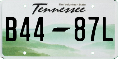 TN license plate B4487L