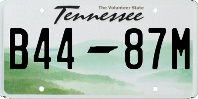 TN license plate B4487M