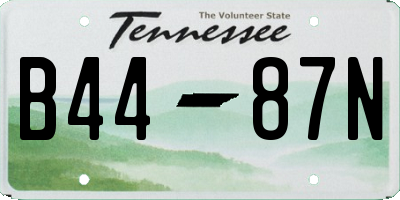 TN license plate B4487N
