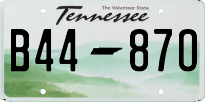 TN license plate B4487O