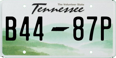 TN license plate B4487P