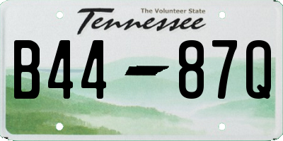 TN license plate B4487Q