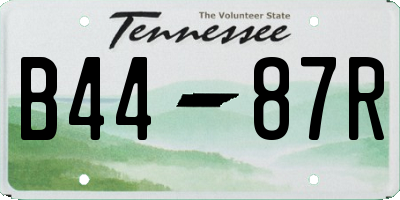TN license plate B4487R
