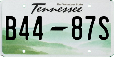 TN license plate B4487S