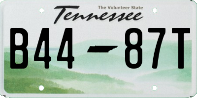 TN license plate B4487T
