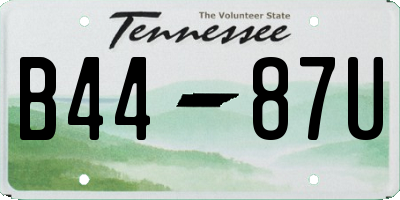 TN license plate B4487U