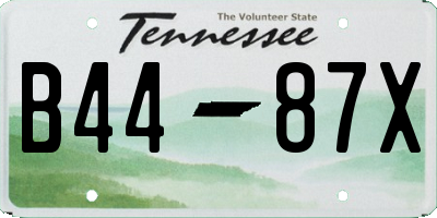 TN license plate B4487X