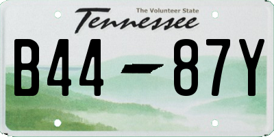 TN license plate B4487Y
