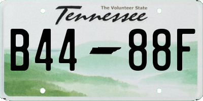 TN license plate B4488F