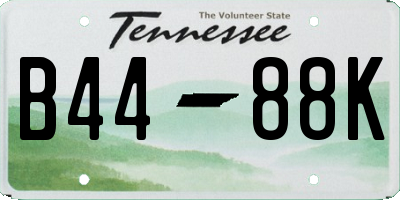 TN license plate B4488K