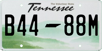 TN license plate B4488M