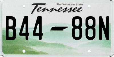 TN license plate B4488N
